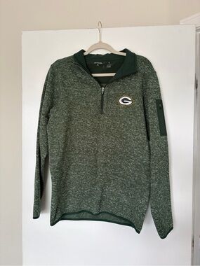 Antigua Green Bay Packers Quarter-Zip Pullover